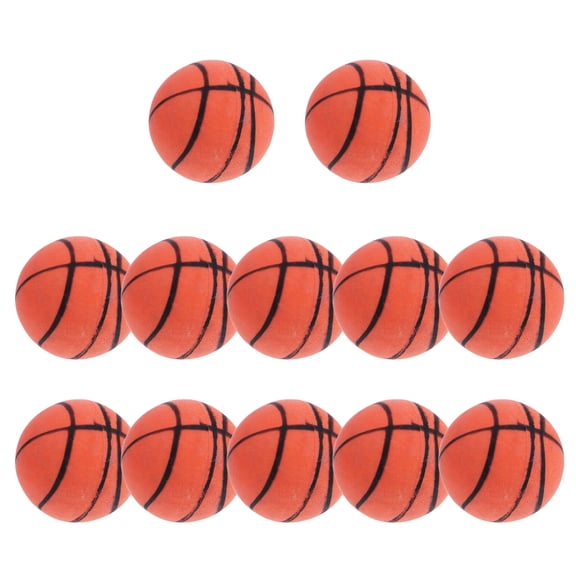 Howooi 12pcs Elastic Rubber Small Basketball Bounce Ball Handmade Doll DIY Sports Tpys