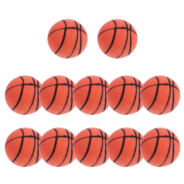 Shisuyan 12pcs Elastic Rubber Small Basketball Bounce Ball Handmade Doll DIY Sports Tpys