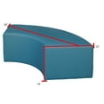 thumbnail image 3 of Regency Aurora Curved Vinyl Ottoman (Set of 4)- Peacock Teal, 3 of 4