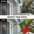 thumbnail image 3 of G128 Combo Pack: 6 Feet Tangle Free Spinning Flagpole (Black) Portugal Portuguese Flag 3x5 ft Printed 150D Brass Grommets (Flag Included) Aluminum Flag Pole, 3 of 9