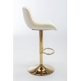thumbnail image 5 of Aukfa Bar Stools Adjustable Swivel Barstool Upholstered Armless Chairs Set of 2 Kithcen Counter Stool,Ivory, 5 of 8