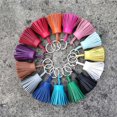 thumbnail image 1 of Keychain Decorative Keyring Leather Pendant Tassel Handmade Handicraft Key Chain Hanging Decoration Holder Purse Wallet Orange, 1 of 6