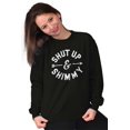 thumbnail image 3 of Shut Up and Shimmy Dancer Dancing Women Plus Size Crewneck Sweatshirt Brisco Brands 2X, 3 of 5