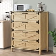 thumbnail image 6 of YYAo 4 Drawers Dresser for Bedroom,Chest of Drawers, Modern Storage Organizer Dresser for Bedroom, Hallway, Living Room (Natural), 6 of 12