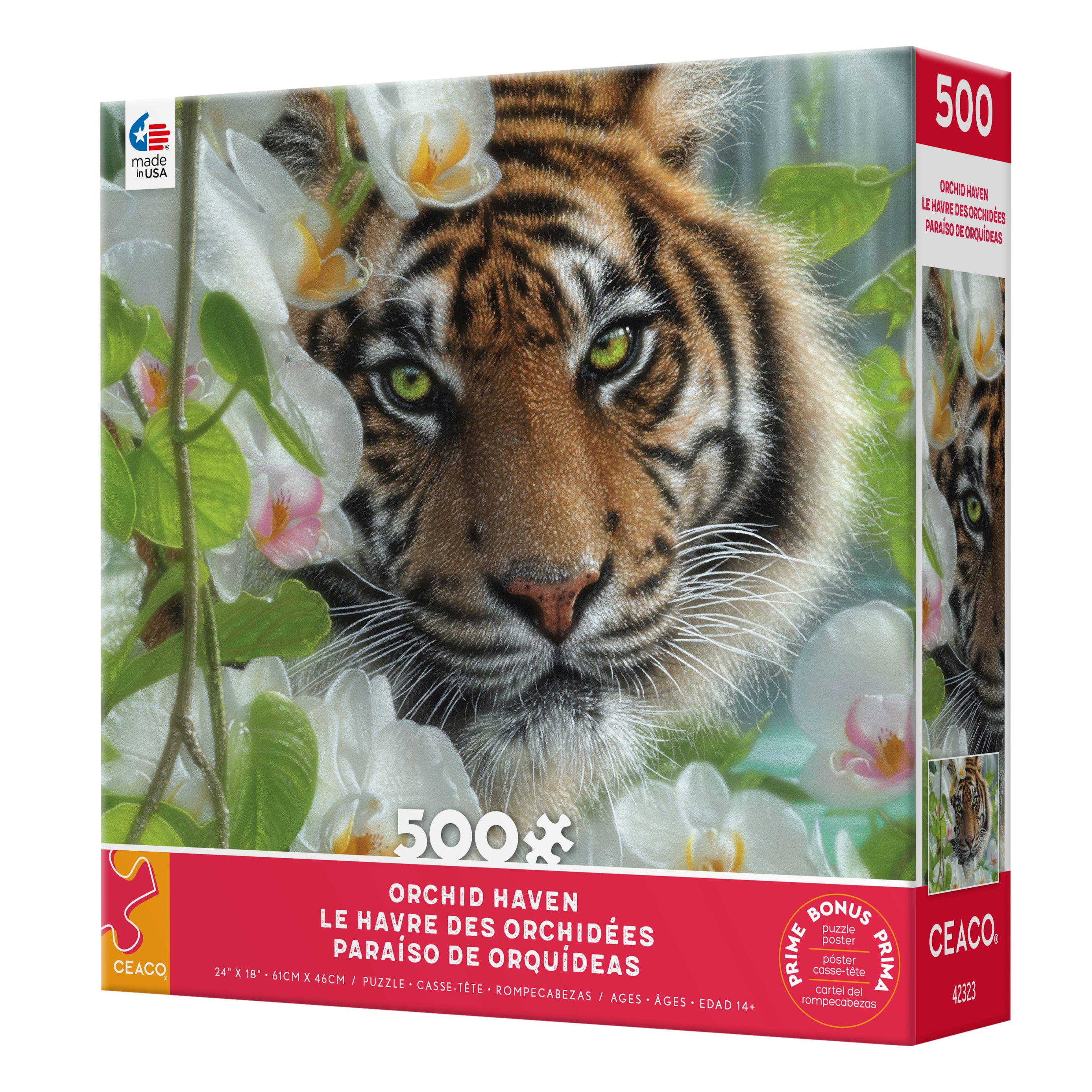 Ceaco 500 Piece Orchid Haven (Collin Bogle) Interlocking Jigsaw Puzzle