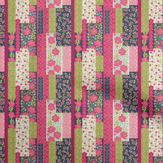 oneOone Georgette Viscose Crimson Red Fabric Floral Craft Projects Decor Fabric Printed By The Yard 42 Inch Wide
