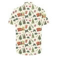 thumbnail image 4 of Rciityk Mens Hawaiian Tshirt Plus Size Short Sleeve Christmas Printed Button Up Shirts Tops Summer Casual Turndown Holiday Beach Tee Tops, 4 of 5