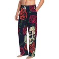 thumbnail image 2 of Bingfone Roses Skulls Mens All Over Print Sleep Pajama Pants-X-Large, 2 of 9