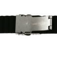 thumbnail image 2 of Black Silicone and Stainless Steel Watch Band with Folding Buckle 22mm Width 7 5-Inch Long, 2 of 4