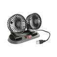 thumbnail image 2 of PATLOLLAV Adjustable Dual Head Car Cooler Fan - Portable Vehicle Cooling Fan with 2 Speeds, USB Powered Fan for SUV, RV, Truck, Sedan, 2 of 2