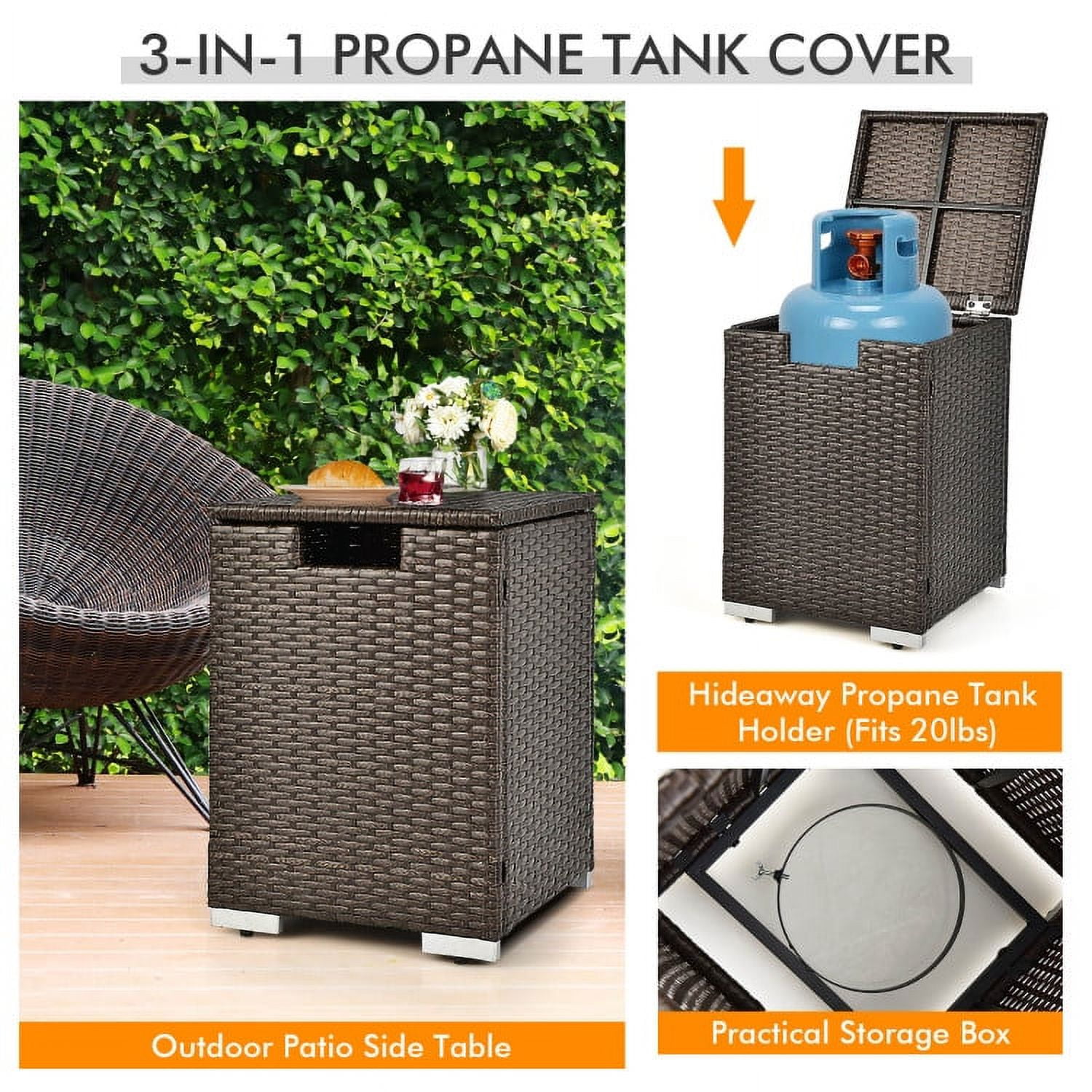 Aimee Lii 6 Pieces Outdoor Wicker Furniture Set with 32" Propane Fire Pit Table, Patio Conversation Sets, Turquoise Aimee Lii 6 Pieces Outdoor Wicker Furniture Set with 32" Propane Fire Pit Table, Patio Conversation Sets, Turquoise