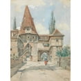 thumbnail image 3 of Eduard Zetsche 19x24 Black Modern Framed Museum Art Print Titled - The Radelseer Gate in Iphoven, 3 of 5