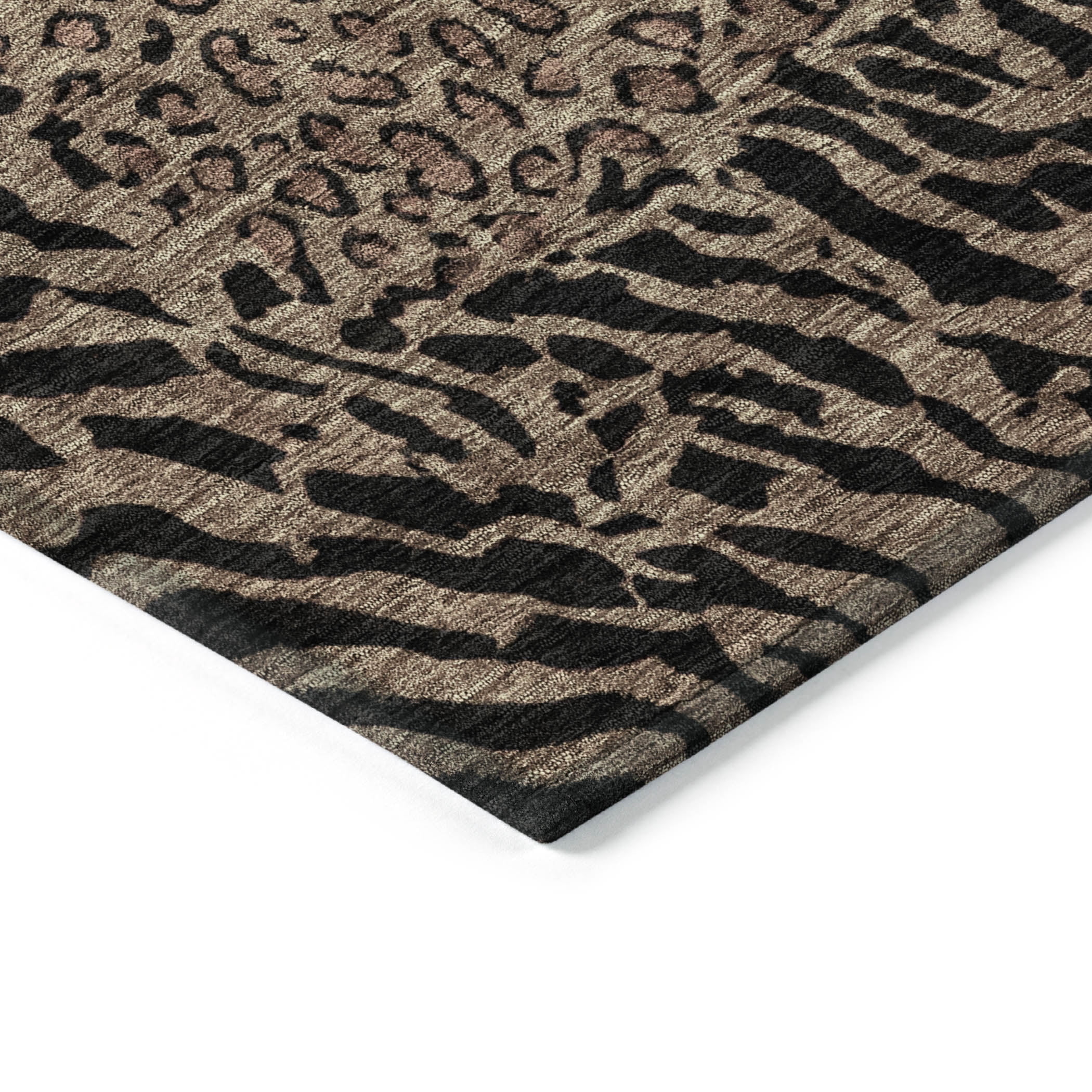 Addison Rugs Chantille Indoor/Outdoor Transitional Animal Skin Brown Washable Rectangle Rug, 10' x 14'