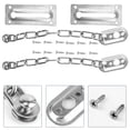 thumbnail image 4 of 2 Pcs Door Chain Lock Stainless Steel Security Chain Guard Heavy Duty Door Latch, 4 of 8