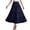 Z162-Navy, variant on Work Skirts for Women Office Summer Ruffle Hem Floral Comfort Coverage Women's Flowy Handkerchief Hemline Midi Skirt