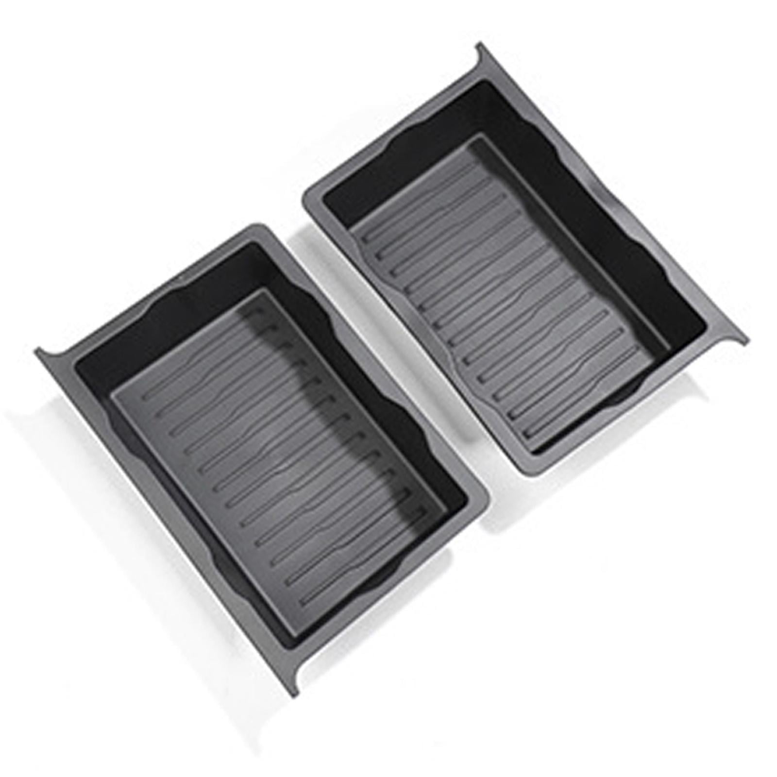 4x Under Seat Storage Box Hidden Tray Interior Accessories Replacement Container