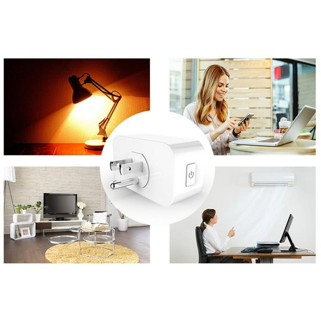 Langgg Télécommande Sans Fil Prise Intelligente Interrupteur AC100-240V 50/60HZ Wifi Prise Intelligente Contrôle par Application