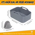 thumbnail image 2 of 2PCS Silicone Pot Dual Air Fryer,Silicone Liners,Air Fryer Rack Accessories For Air Fryer,Oven,And Microwave (Grey), 2 of 4
