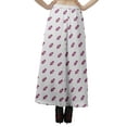 thumbnail image 6 of Moomaya Printed High Low Crop Top Kurti Palazzo Set Ethnic Indian Clothing Set For Womens, 6 of 9