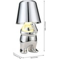 thumbnail image 3 of Golden Man Table Lamp | Fun Table Lamp Night Light Thinkers Lamp Art Decor | Decorative Sculpture Home Ornament Table Lamp, 3 of 8
