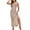 Khaki, variant on Swimsuit Cover Ups For Women, Long Length Beach Sunscreen Sleeveless Hollow Out Bikini Coverup Beachwear