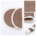 thumbnail image 5 of Farmhouse Placemats Set of 6 Woven Placemats for Dining Table Decor Indoor Outdoor Kitchen Table Mat Wipe Clean Brown 17.7x11.8inch, 5 of 6