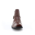 thumbnail image 3 of Ferro Aldo Alejandro MFA606326 Mens Memory Foam Casual High Western Buckle Strap Ankle Dress Boots, in Brown, Men's Size 6.5, 3 of 7