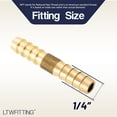 thumbnail image 2 of LTWFITTING Brass Barb Splicer Mender 1/4-Inch Hose ID Fitting Air Water Fuel Hose Joiner(Pack of 10), 2 of 4