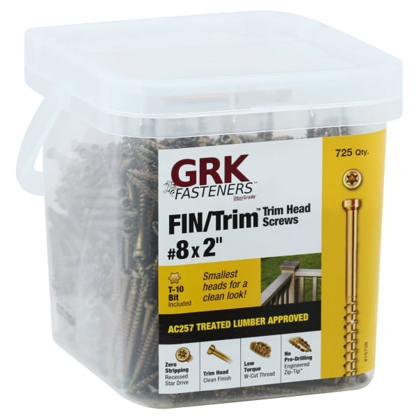 GRK 8 x 2 FIN/TRIM??? Finishing Trim Head Screw ProPak