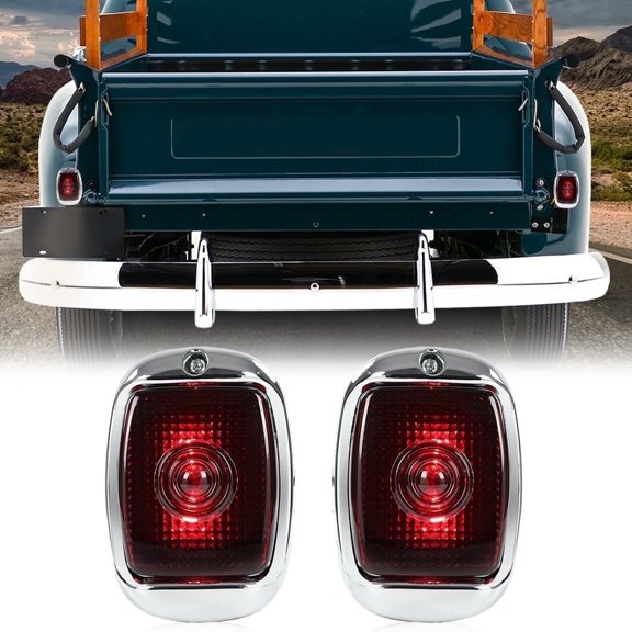CROSSDESIGN Rear Tail Lights Fit for 1940-1953  Chevy GMC Truck