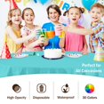 thumbnail image 5 of Exquisite 12-Pack Premium Plastic 84-Inch Round Tablecloth - Aqua Blue, 5 of 5
