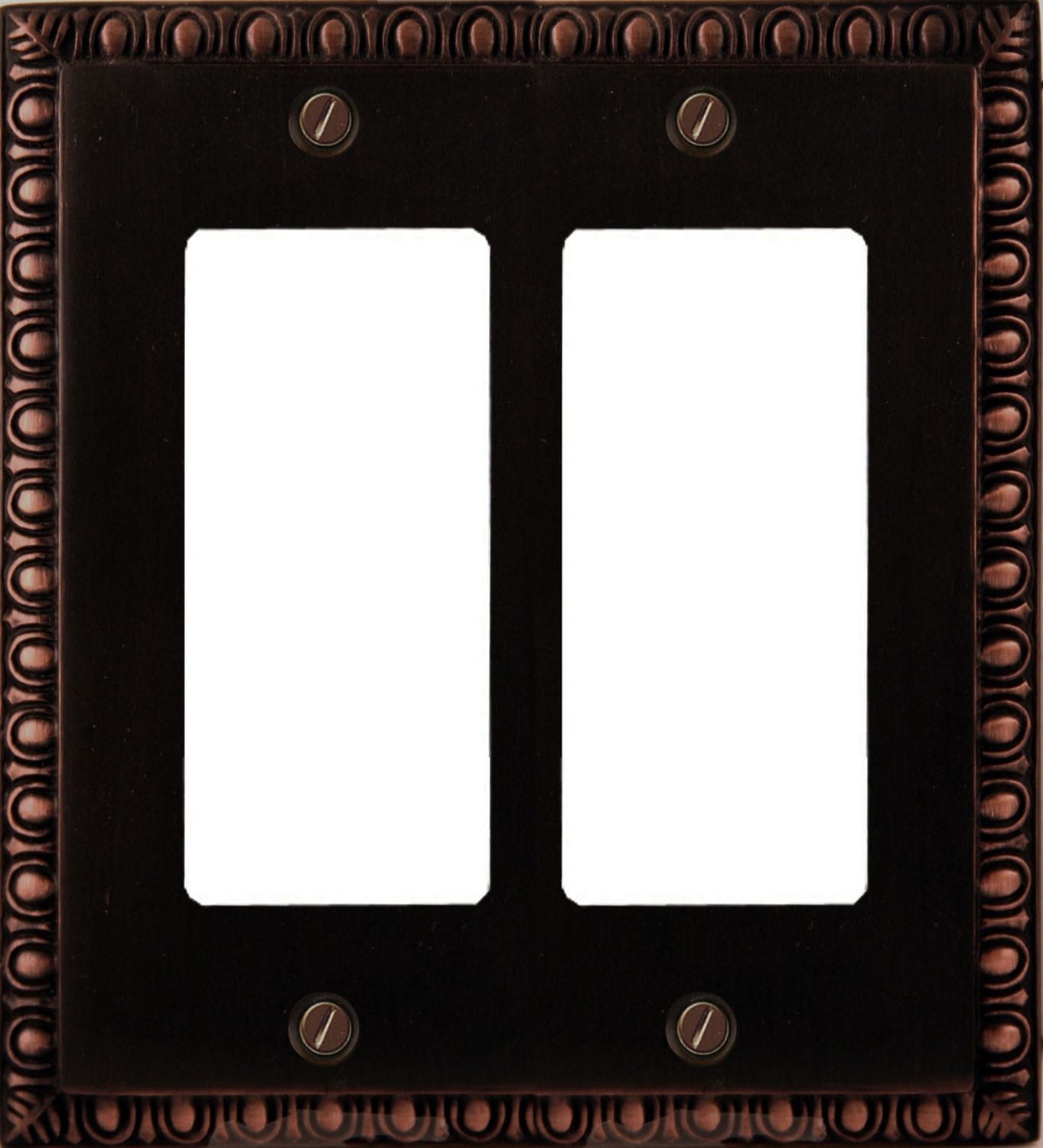 Prise Décora double bronze poncé d'Atron Electro Industries