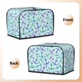 thumbnail image 7 of Toaster Covers 2 Slice, purple blue anchor green Waterproof Bread Machine Cover Fits for Standard 2 Slice Toasters, Home Decor Toaster Protection with Hanging Rope, 7 of 7