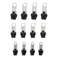 thumbnail image 2 of 12 Pcs Zipper Head, Universal Zipper Pull Replacement Slider Sewing Fix Repair Part Simple Disassemble Quick Install Open End Zippers for Jackets Luggage Bags, 2 of 7