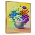 thumbnail image 3 of Still Life A Bouquet Of Red Blue & White Flowers 24 in x 32 in Framed Painting Canvas Art Print, by Designart, 3 of 5
