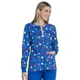 thumbnail image 2 of Dickies EDS Scrubs Jacket For Women Snap Front Warm Up DK306, S, Cool Bugs, 2 of 6