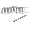 thumbnail image 1 of Lefu 10pcs Stainless Steel Rectangle Cake Pie Biscuit Cutter Bread Mold w/ Stamp, 1 of 8