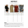 thumbnail image 3 of Asyoly Women Off Shoulder Knit Sweater Dresses  Long Sleeve Bodycon Pullover Jumper With Pocket, 3 of 4