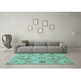 thumbnail image 3 of Ahgly Company Indoor Round Abstract Light Blue Modern Area Rugs, 6' Round, 3 of 4