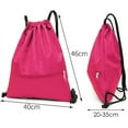 thumbnail image 3 of Drawstring Backpack Bag, Waterproof Draw String Back Sack with Zip Pocket, Gym Drawstring Bags Swim Bag for Men Women, 3 of 7