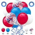 thumbnail image 3 of Shisuyan 32 Pcs Ballons en Latex Transparent de 12 Pouces Couleur Mixte Paillettes Ballons Rouges et Bleus Ensemble de Ballons de Fête Ballons Gonflables pour Décoration de Fête de Bébé Anniversaire d'Enfant, 3 of 8
