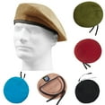 thumbnail image 1 of Boinas de mezcla de lana para hombre, ajustables, estilo militar, gorra de artista, 1 of 4