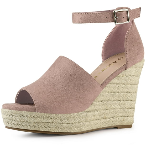 Dusty clearance pink wedges