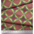 thumbnail image 3 of Soimoi Rayon Crepe Fabric Floral Mandala Decor Fabric Printed Yard 46 Inch Wide, 3 of 3