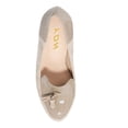 thumbnail image 3 of YDN Women Graceful Tassels Block Chunky High Heels Pumps Fringed Round Closed Toe Autumn Spring Dress Ladies Office Shoes Size 7 Beige, 3 of 4
