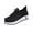 Black, variant on Women's Orthopedic Arch Support Wide Toe Box Walking Shoes,Adjustable Lace Up Breathable Knit Mesh Cushioned Non-Slip Casual Athletic Sneakers