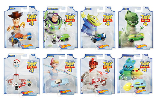 Toy Story 4 Hot Wheels Die-Cast Car Ages 3 Toy Woody Forky Buzz Lightyear Race