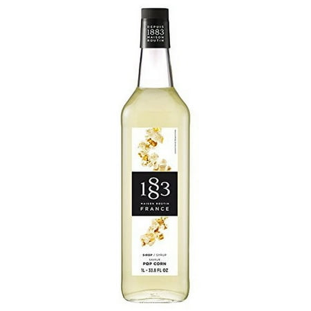 1883 Maison Routin - Popcorn Syrup - Made in France - Glass Bottle | 1 Liter (33.8 oz)