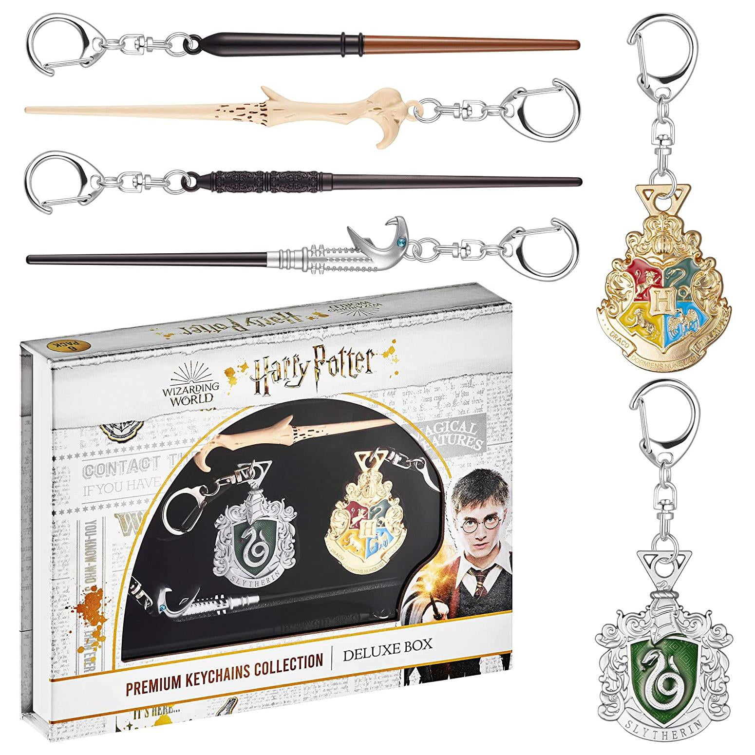 Harry Potter 11 Magic Wands Box Set Keyring Necklace Keychain Gift  09 