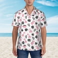 thumbnail image 4 of Balery Cute Dinosaur Print Men's Hawaiian Shirts Short Sleeve Beach Shirt Relaxed Fit Vacation Button Down Shirts-, 4 of 9